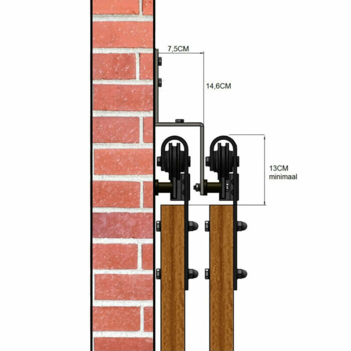 technische tekening robuuste kastenwand