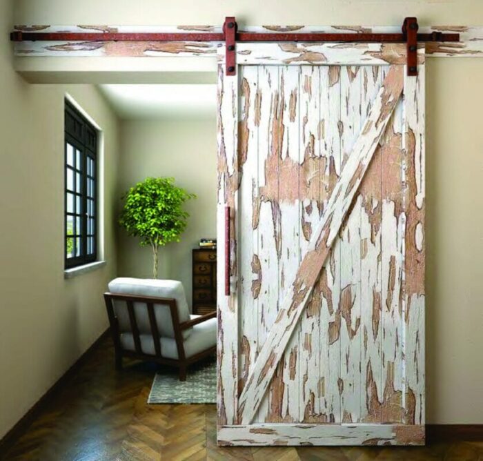 Schuifdeursysteem pakket Weathered Rusty 200cm - Afbeelding 2