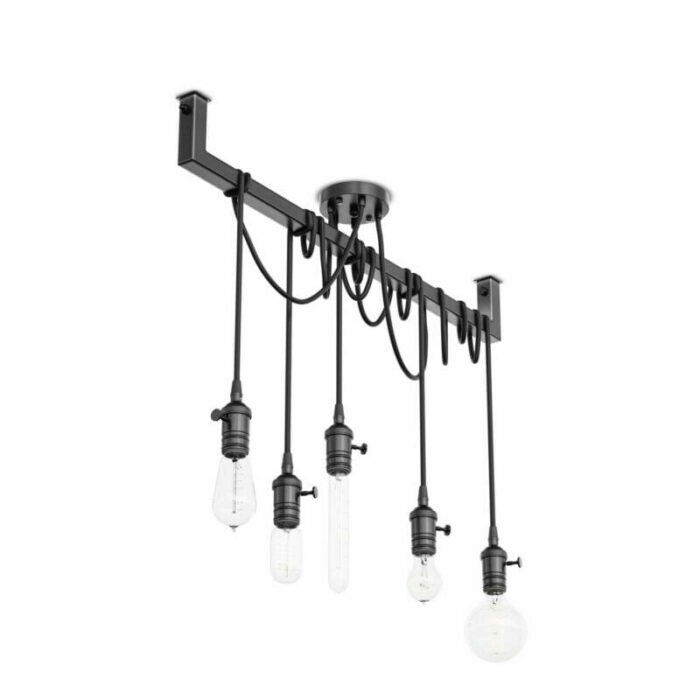 Industriele Loftbar - Lightbar - Industriele keukenlamp - Stoere stalen eettafel lamp