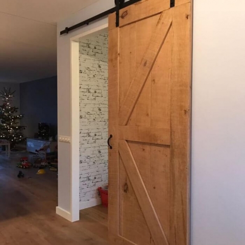 Eiken schuifdeur