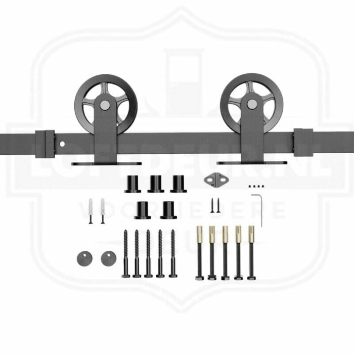 Robuust Top Schuifdeursysteem - Zwarte Schuifdeursystemen voor houten en stalen deuren