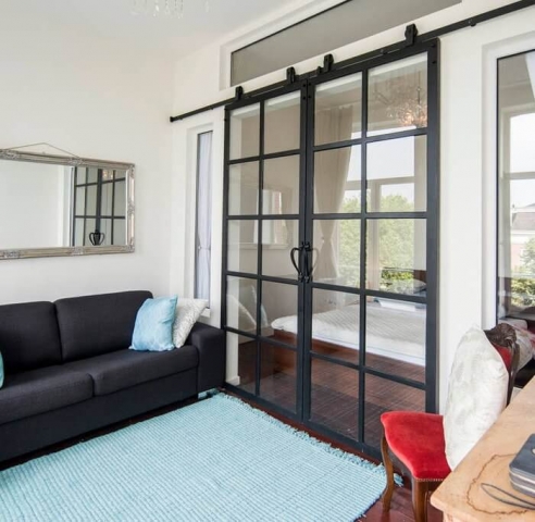 En suite Stalen Schuifdeuren