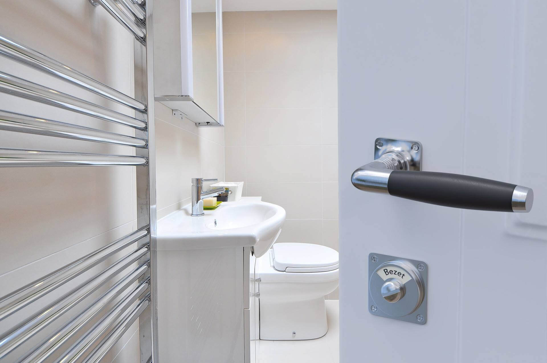 Jaren 30 Deurkruk Nikkel Chroom / Ebbenhout - Afbeelding 7