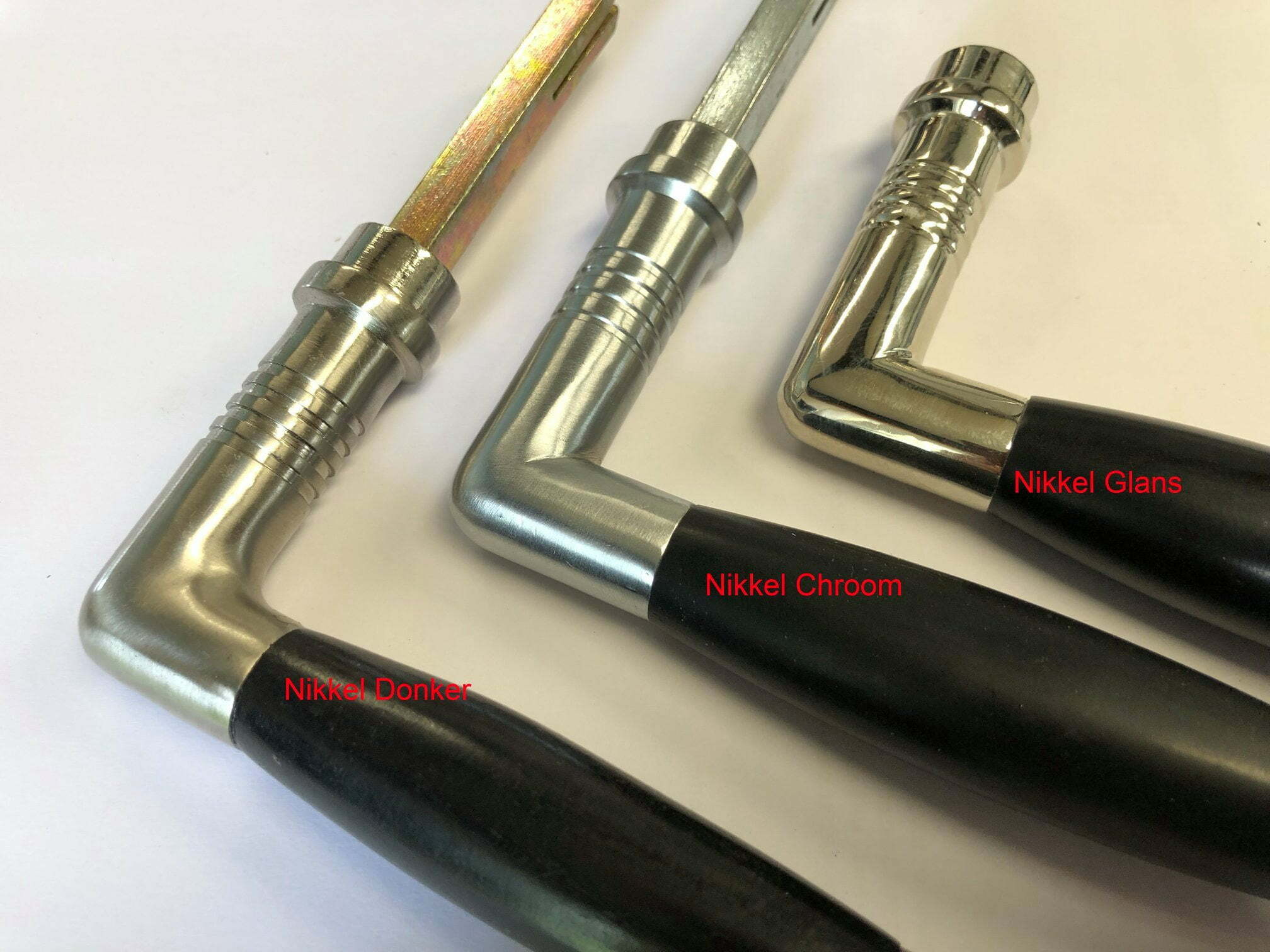 Jaren 30 Deurkruk Nikkel Chroom / Ebbenhout - Afbeelding 9