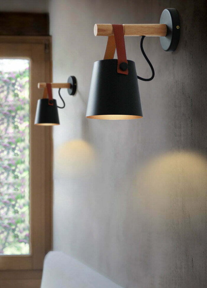 Nordic Wandlamp Zwart - Afbeelding 3