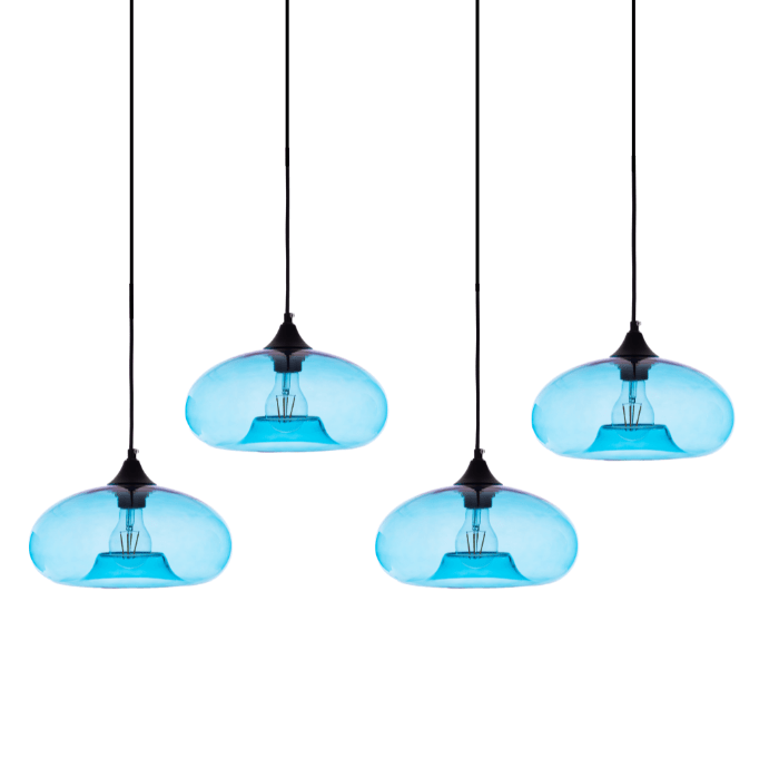 Gekleurde hanglamp Koshi Indigo