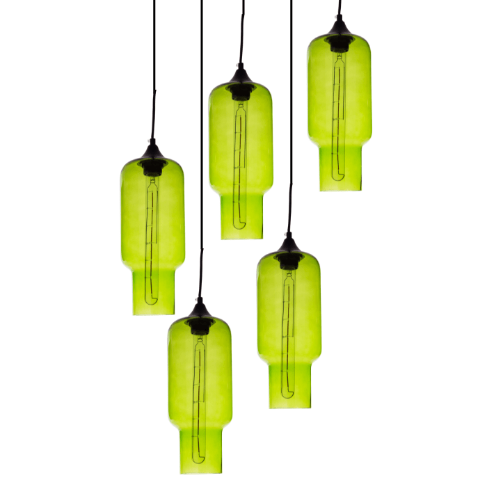 Gekleurde hanglamp Mahi Green