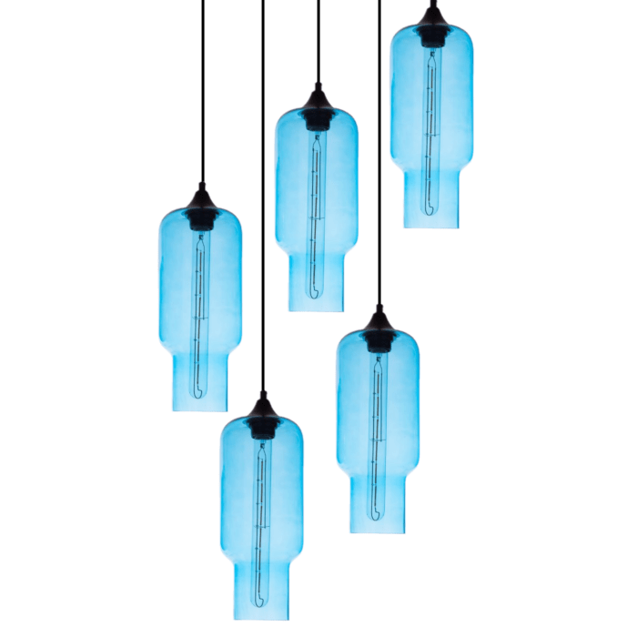 Gekleurde hanglamp Mahi Indigo