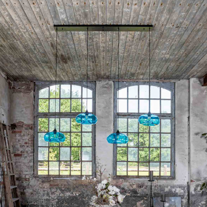 Gekleurde hanglamp Koshi Indigo