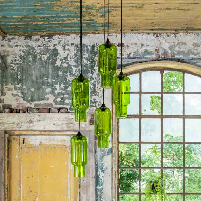 Gekleurde hanglamp Mahi Green