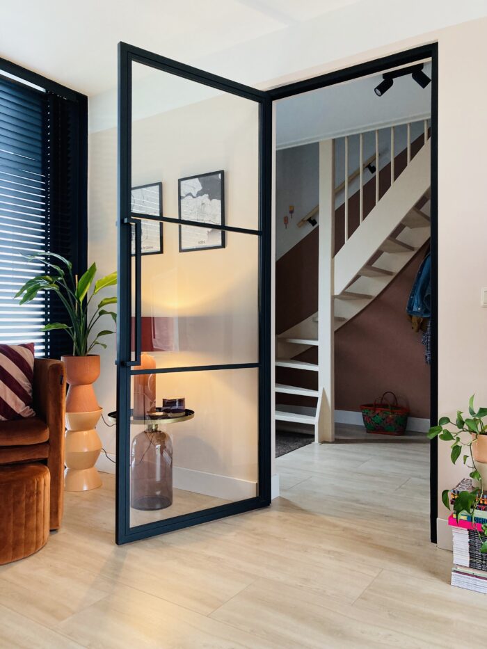 Stalen scharnierdeur Smartline linksdraaiend helder glas 211,5x83 - Afbeelding 2