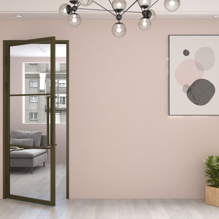 Stalen scharnierdeur Smartline linksdraaiend helder glas 211,5x83 C33 Metallic Brons