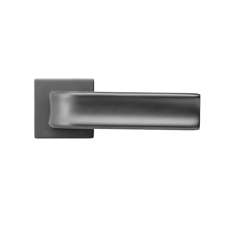 Deurklink Zagreb met vierkant rozet antraciet - Afbeelding 2