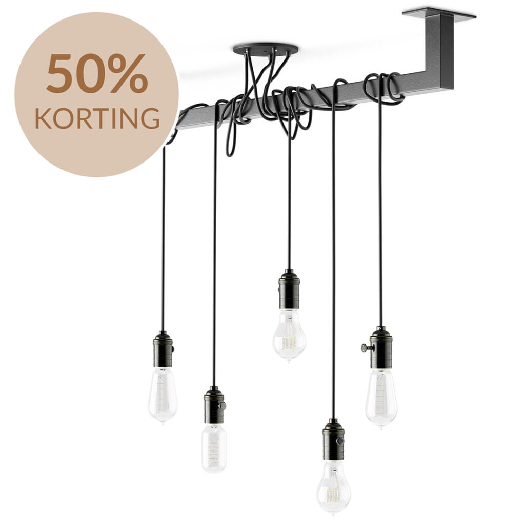 Diverse lampen met 50% korting bij Loftdeur.nl