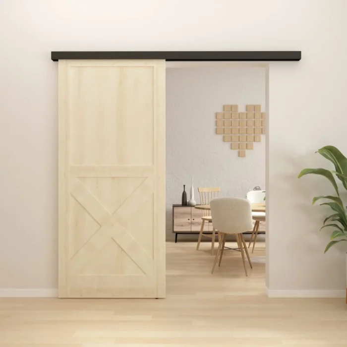 Schuifdeursysteem Modern zwart 240cm plafondmontage - Afbeelding 2