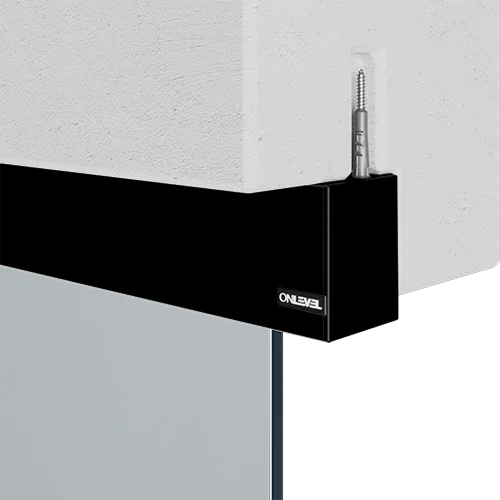 4-Rail Glazen Schuifwand van Getint Glas met een breedte van 4000 mm (4x 1030mm glas) Zwart 4-Rail Glazen Schuifwand van Getint Glas met een breedte van 4000 mm (4x 1030mm glas) Zwart