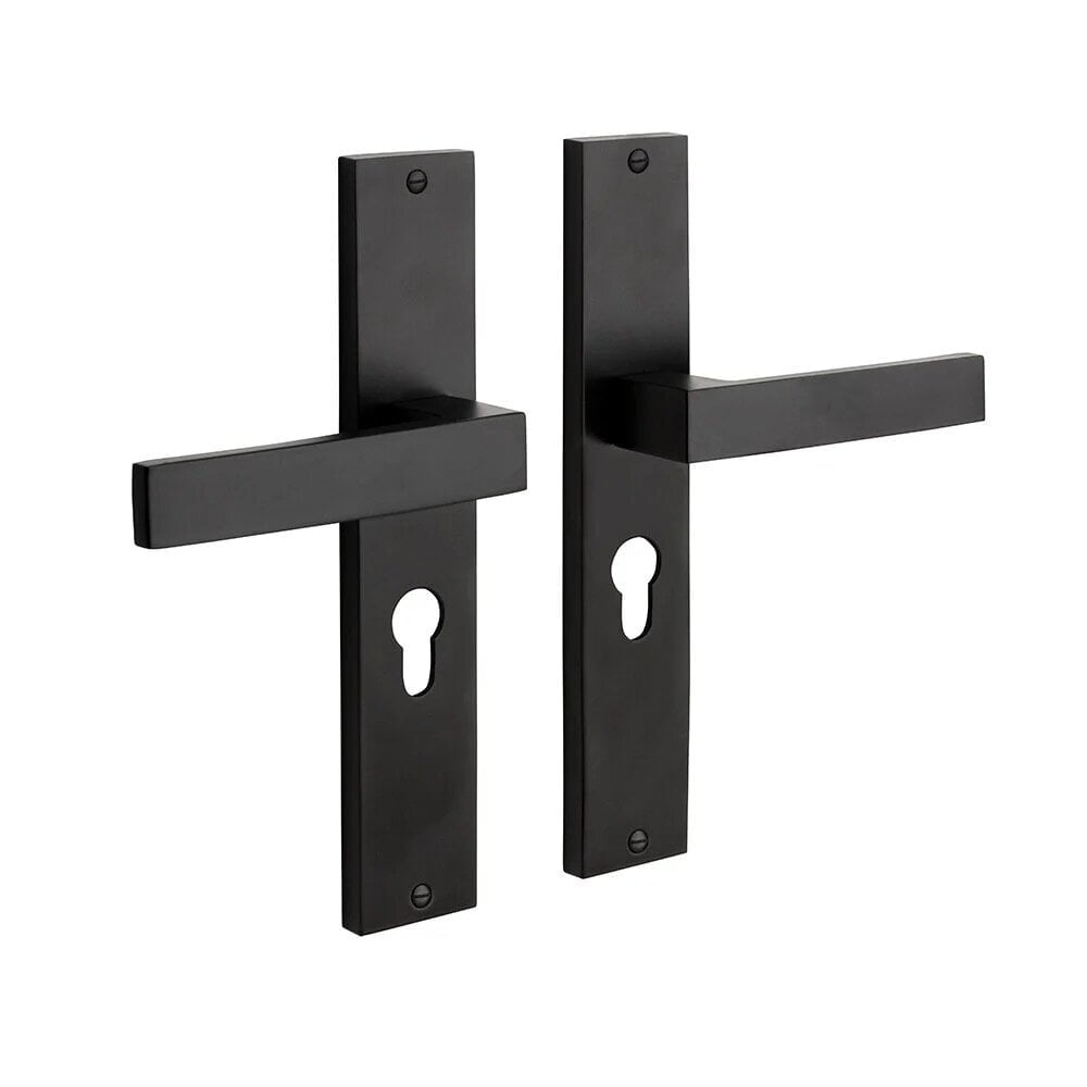 Deurbeslag set Lusso met cilindergat en cilinder dag-en nacht slot - Afbeelding 2