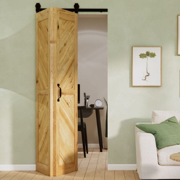 Schuifdeur harmonica eikenhout Line 100x210