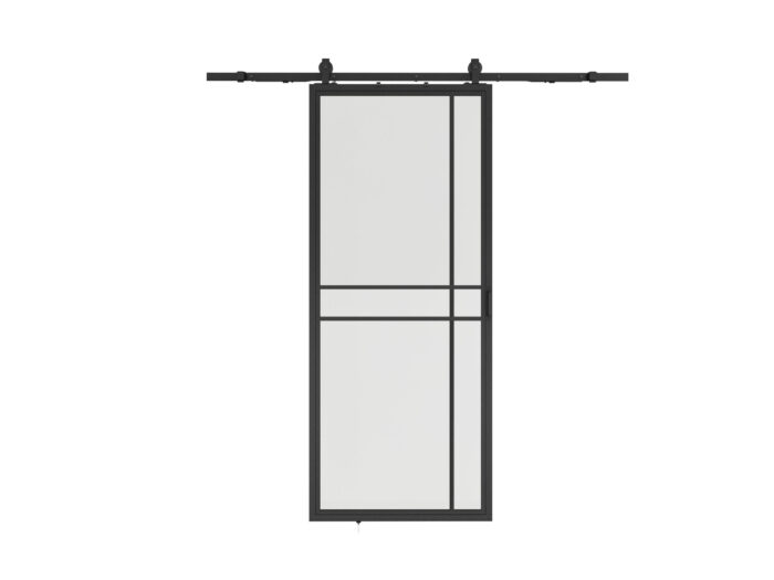 Maatwerk schuifdeur Smartline 6-vaks asymmetrisch helder glas - Afbeelding 2