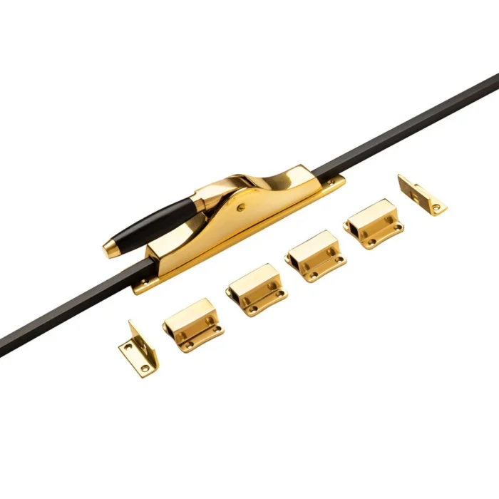 Pomp Espagnolet Klassiek messing gelakt met stangenset 2x150cm