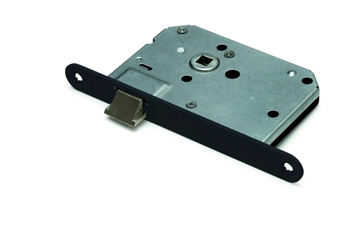 Deurbeslag set loopslot en deurklink Linee zwart - Afbeelding 3