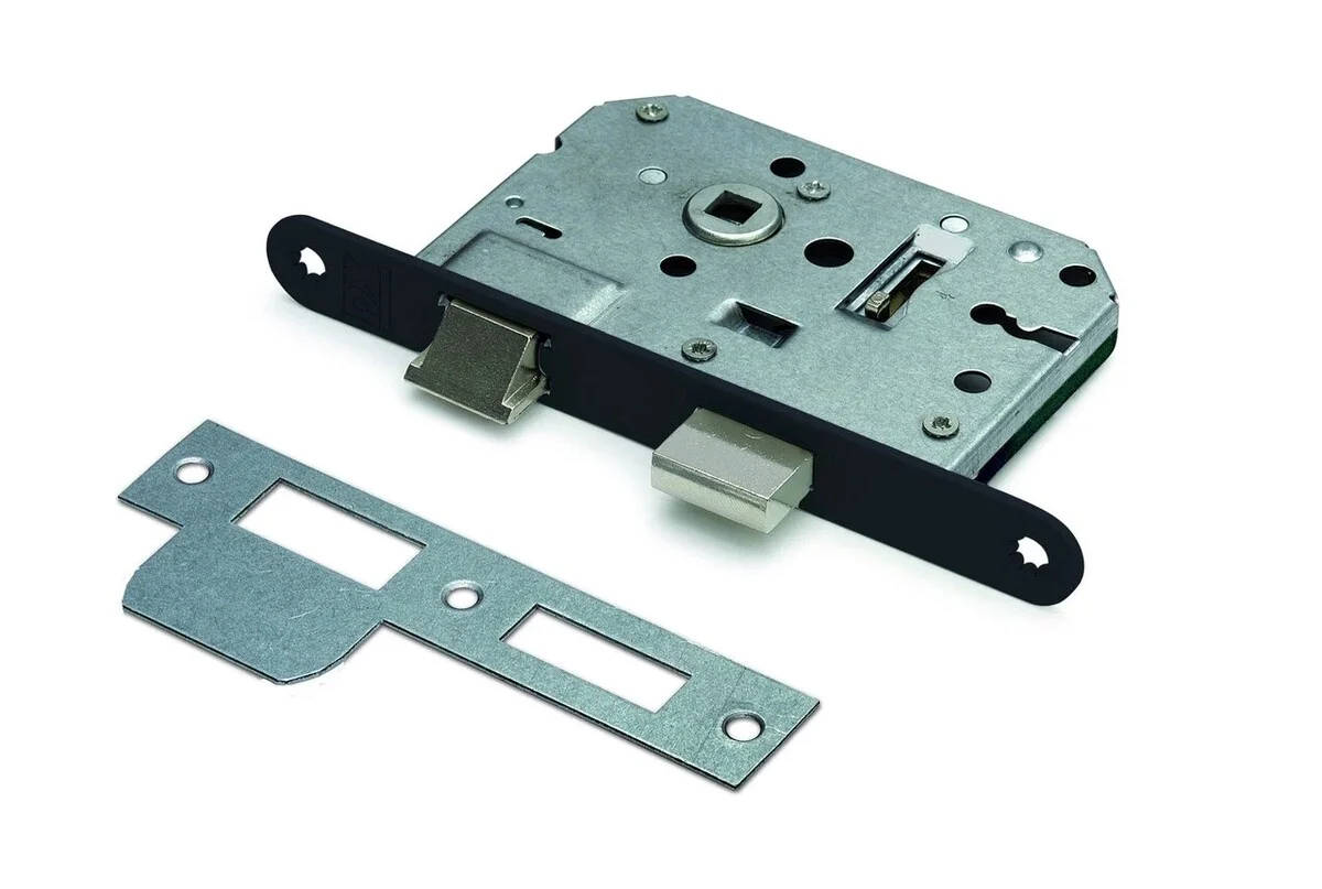 Deurbeslag set met sleutelrozet en deurklink Linee zwart - Afbeelding 4