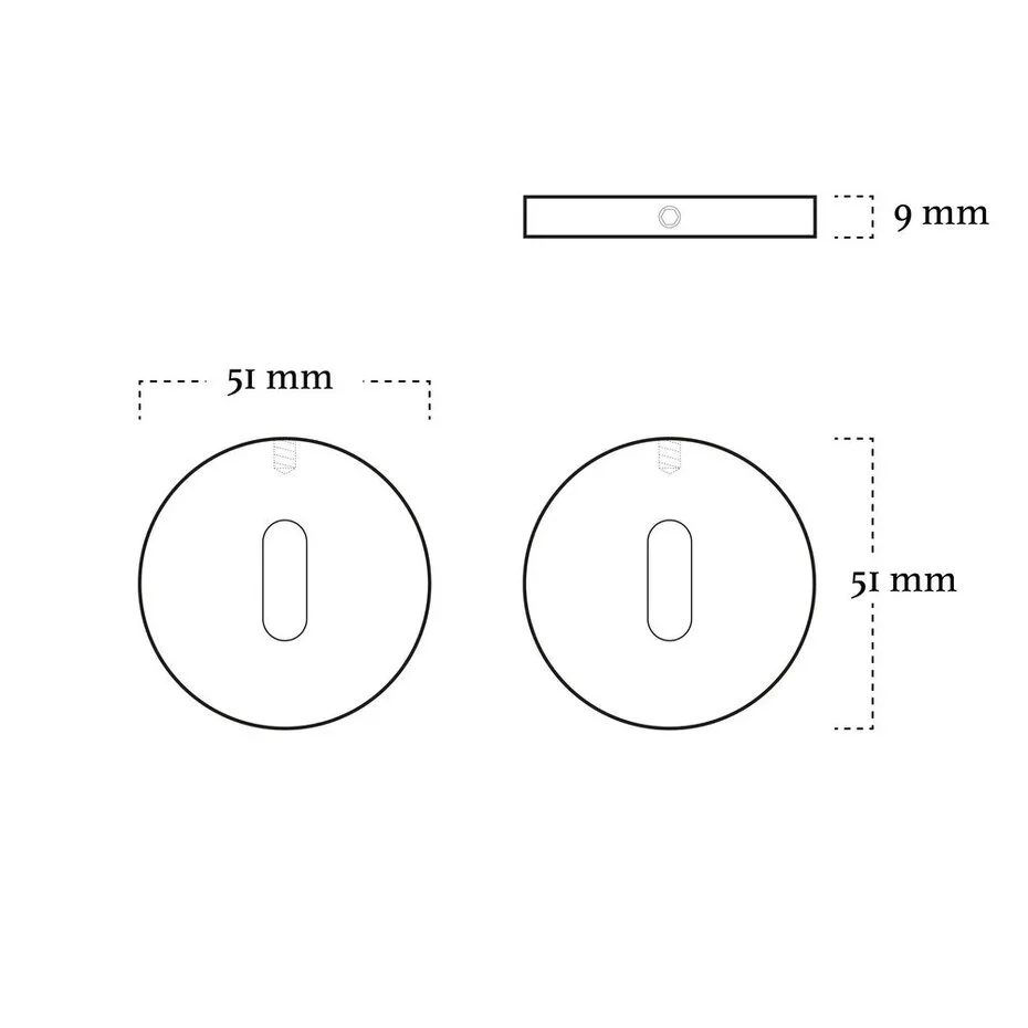 Deurbeslag set met sleutelrozet en deurklink Tondo zwart - Afbeelding 3