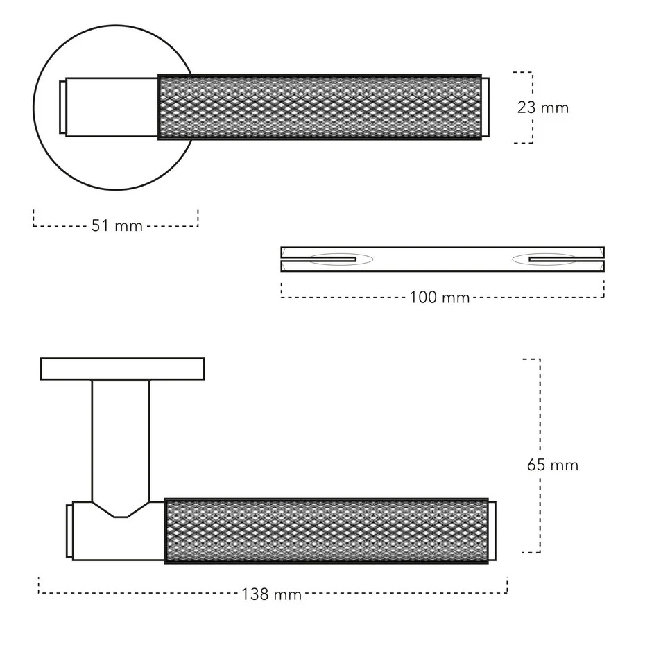 Deurklink Luxor in mat zwart - Afbeelding 4