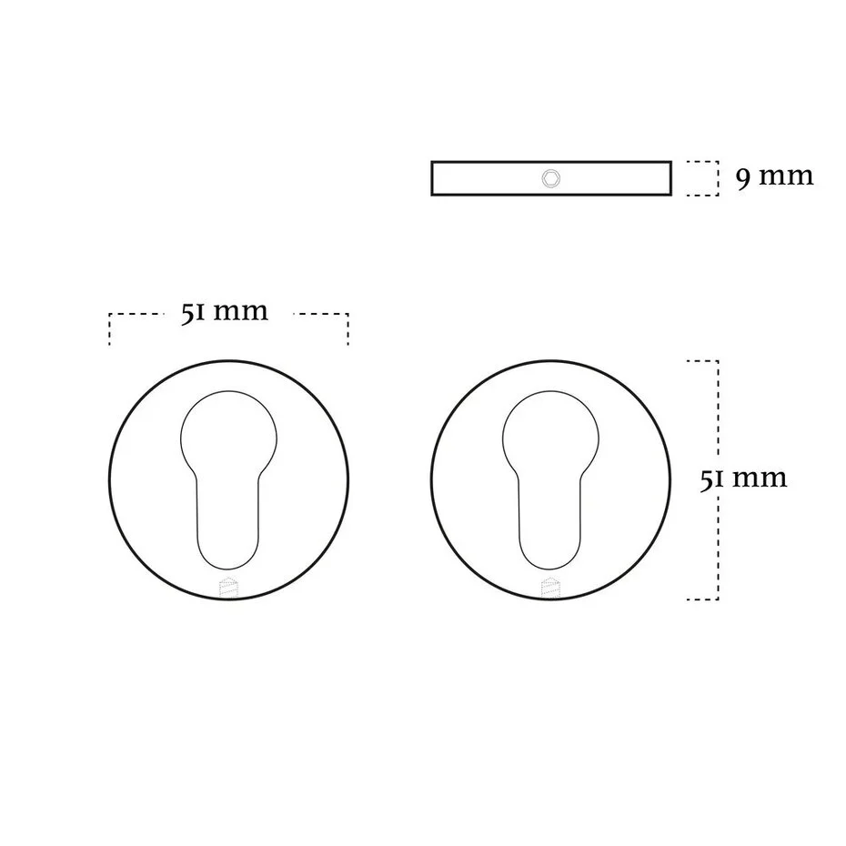 Deurklink Luxor mat zwart met cilinderrozet - Afbeelding 3