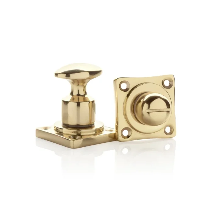 Klassieke WC draaiknop messing gelakt vierkant